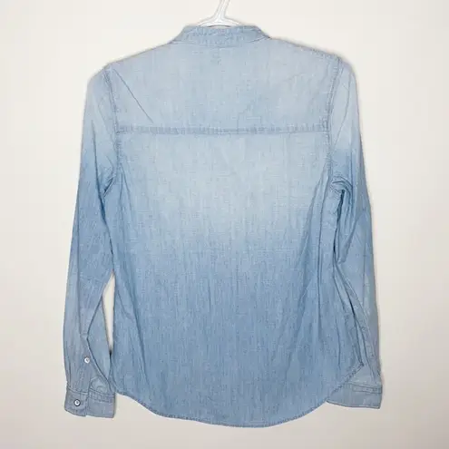 J Brand  fadeaway mandarin collar denim shirt sz S