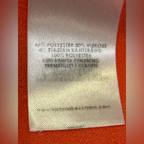 Victoria Beckham Victoria Women’s Coral Flounce Hem Sleeve Top Size 6