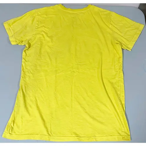 Mighty fine Neon Yellow Camaro Sports Car Racing Graphic Tee T-Shirt Top Size L 💛