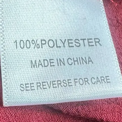 Lucy Paris Burgundy Wrap Dress Ruffle Apron Fit n Flare Size Medium Women's NWT