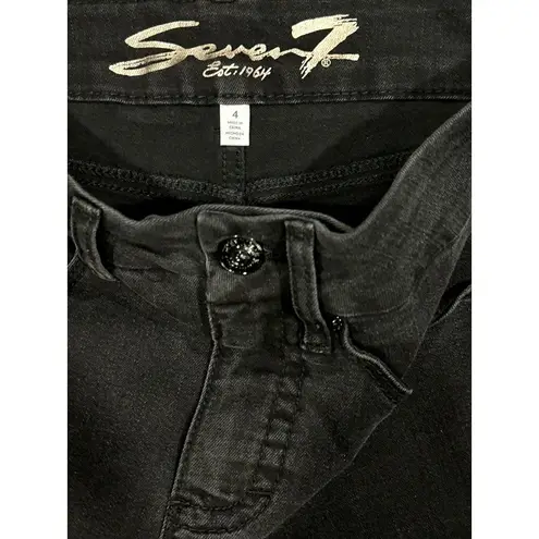Seven7 Womens Black Tummyless High Rise Skinny Jeans Size 4