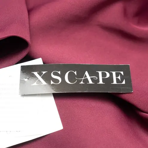 XScape | Long Sleeve Scuba Ruched Gown