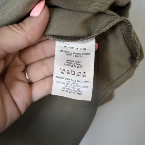 Holding Horses x Anthropologie Green Celina Utility Wrap Blouse Size 2