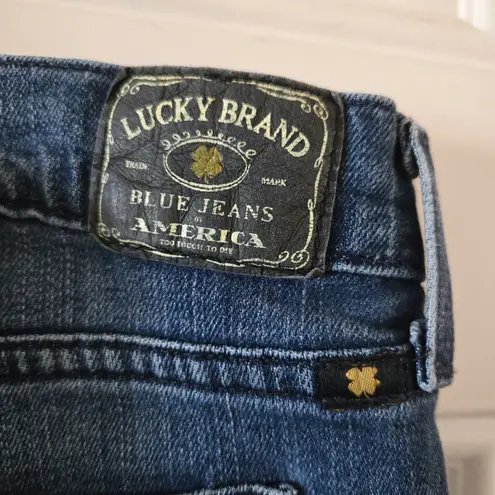 Lucky Brand  Leslie Sweet N Low Bootcut Jeans Womens Size 10/30 Blue Distressed