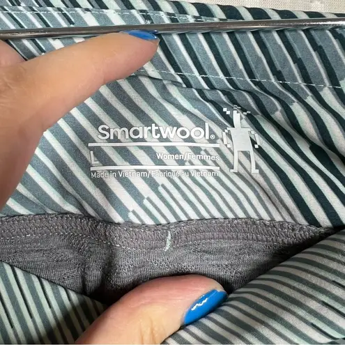 Smartwool Blue Striped Merino Sport Lined Shorts