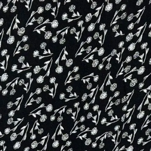 THML Dress Womens Medium Black White Ditzy Floral Flower Boho Bohemian Peasant