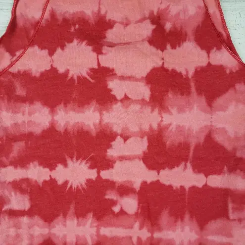 American Apparel NWOT  Custom Red Bleach Tie Dye Box Tank Top Women's Size Medium