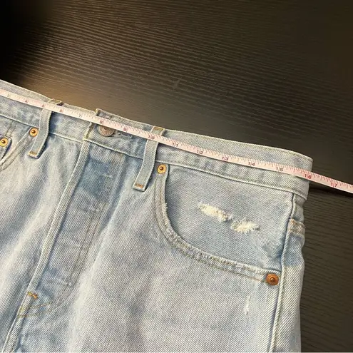 Levi's ✨ Levi’s Women’s Light Wash Distressed 501 Button Fly Shorts 30