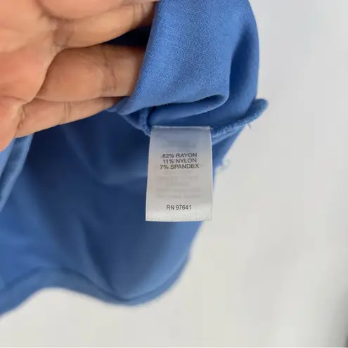 J. Jill Wearever Double Face Center Seam Top Periwinkle Blue Size M Size L