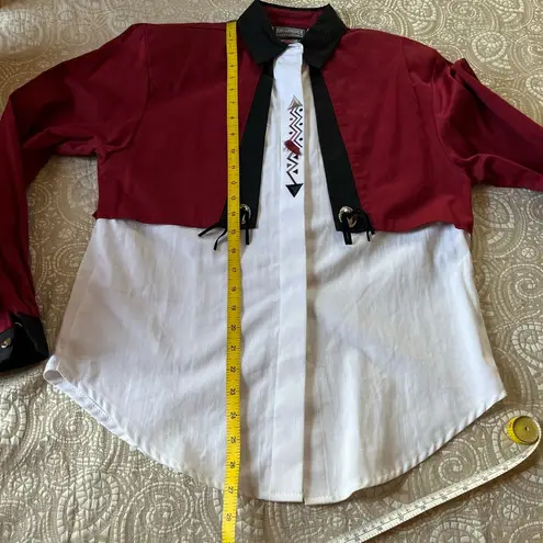 Vintage Rodeo Burgundy Shirt Roughrider by Circle T, Women’s size Small Black