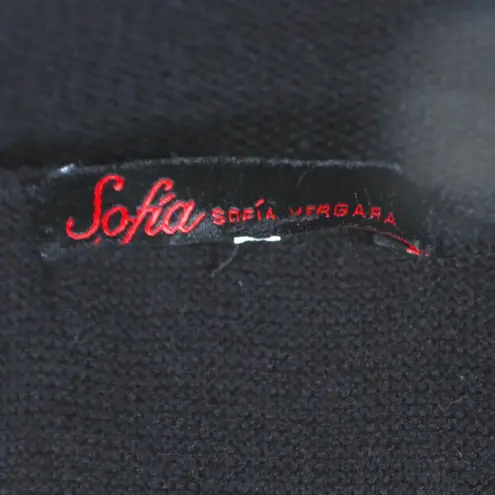 Sofia Vergara Open Cut Out Back Classic Black Cardigan Size Med/Large