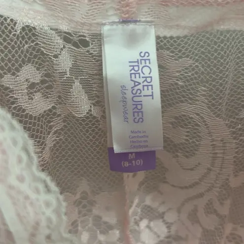 secret treasures NEW Pink Lace Babydoll Sz Medium 8/10
