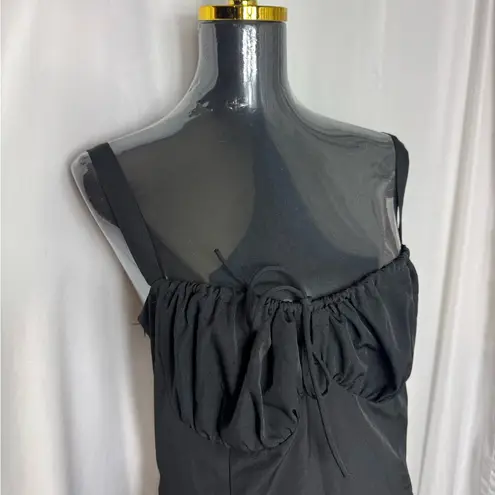 Elegant Black Strapless Dress corset back sleeveless maxi effortless XL