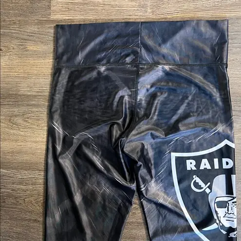 NFL Raiders Football Black and Gray Leggings Size Medium
