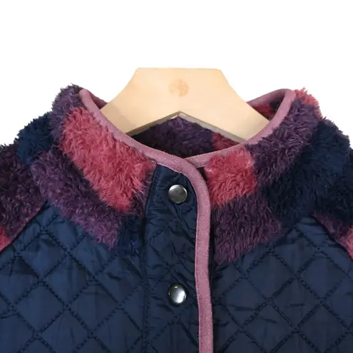 Simply Southern  1/2 Snap Front Quilted Sherpa Pullover Womens L