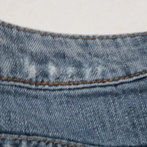 Silver Jeans Ana Denim Skirt-Size 29-Asymmetrical Seam-Raw Hem-Embroidered