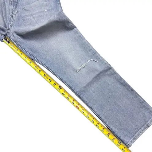 NWT Daily Blue Women's Hype Classic Cropped Distressed Jeans Gray Size 26 Denim