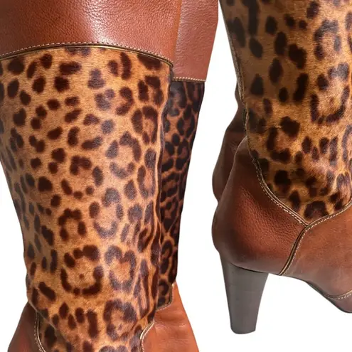 Dolce & Gabbana AUTHENTIC Y2K D&G FUR LEOPARD KNEE HIGH BOOTS US 10/41 MOB WIFE