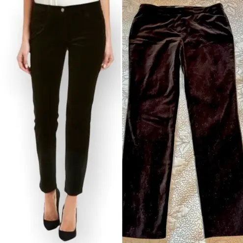 Brooks Brothers 346 Natalie Fit Women’s Black Velvet Straight Leg Slacks Sz 8