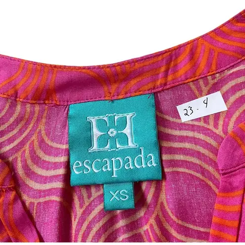 Escapada Pink & Orange Long Sleeve Blouse Women's Size XS | 23-4