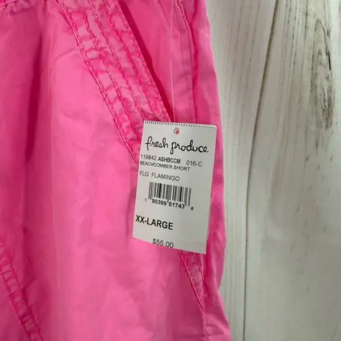 Fresh Produce Women’s XXL Pink Flamingo Beachcomber Shorts New Lagenlook Minimal