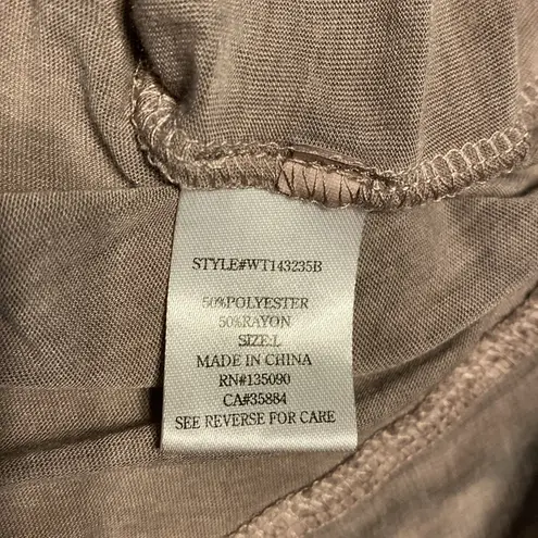 White Crow long sleeve tunic shirt top semi sheer paneled airy Mauve large