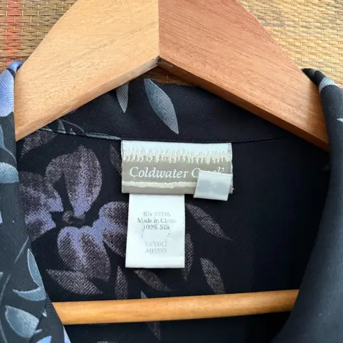 Coldwater Creek Vintage 90s Silk Boxy Button Down Tropical Floral Hawaiian Shirt