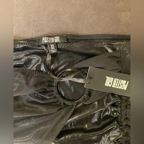 Poster Grl Sub Zero Ruched Mini Skirt Black Size XL