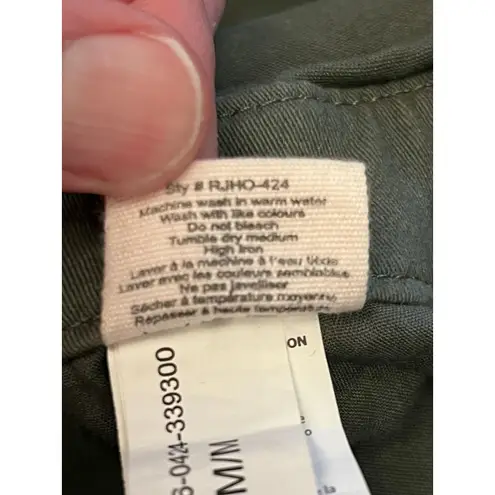 U2B Urban Basics Overalls Womens Medium Olive Green Distressed Bib Ripped - Image 11