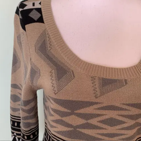 T/O Geometric Aztec Sweater Dress Large L