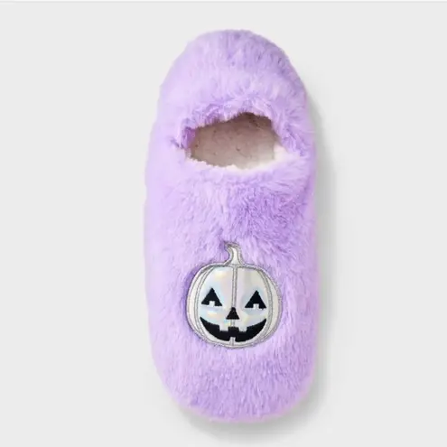 Women’s Iridescent Pumpkin Faux Fur Slipper Socks