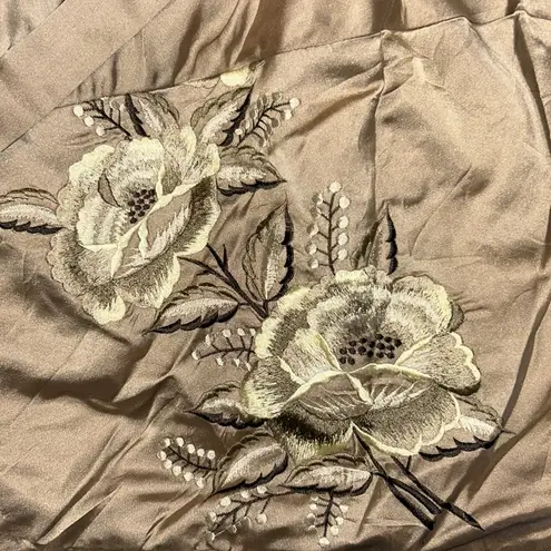 Vintage Genuine 100% Mink Paul Magder Fur Fully Lined Floral Stole Jacket Sz S/M Brown Size M