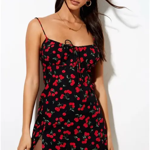 Motel Rocks Motel Famala Mini Dress In Cherries Black Size Medium NWT MSRP $54