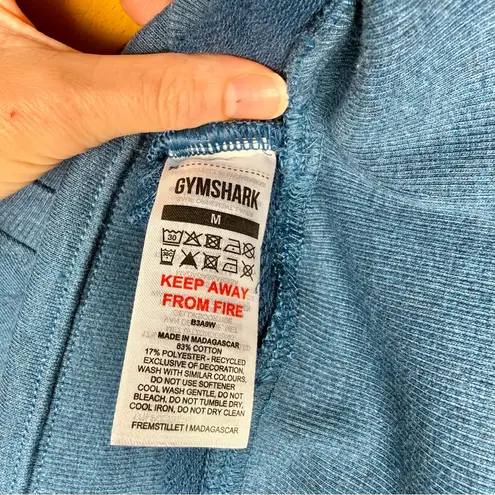 Gymshark  Rest Day Crewneck Sweatshirt Cropped Pullover Steel Blue Marl | M