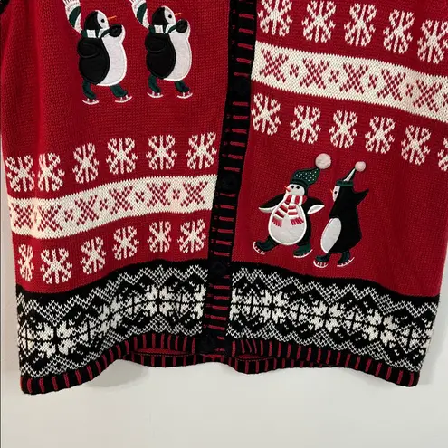 Holiday Edition Penguin Sweater Vest – Size XL Red