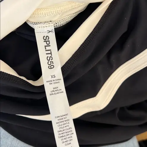 Splits59 MASON RIGOR CONTRAST LEGGINGS BLACK CRÈME XS $134