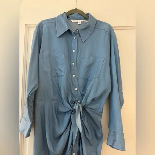 Veronica Beard Sierra Ruched Chambray Dress Size 4