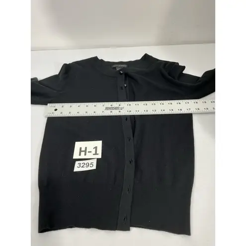 Grace Elements Womans Large Black Button Down Cardigan Sweater