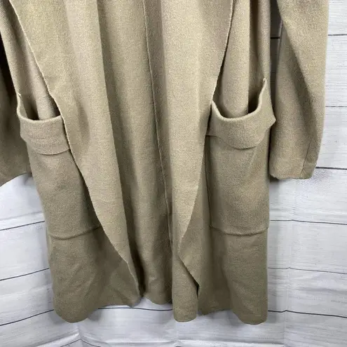 Twelve Love Womens size Small Long Line Open Cardigan Tan Beige Vanilla Girl