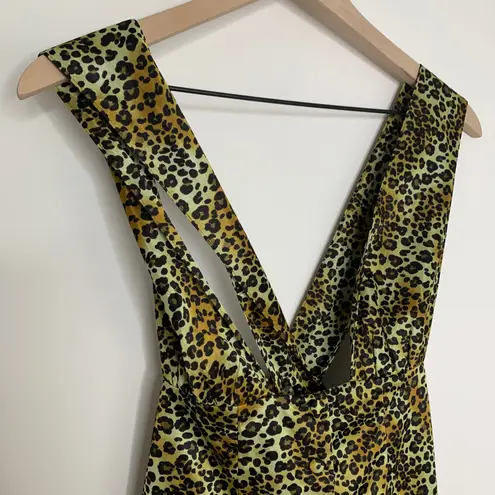 Vanessa Mooney RARE Neon Cheetah Venus Romper Womens Medium Made in USA