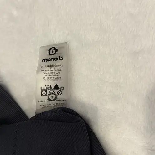 Mono B Black Crop Fitted Tank Top Size M