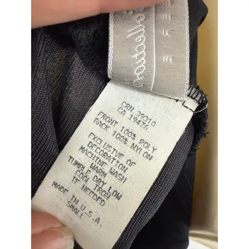 Vintage Black Lace Teddy Lingerie Made in USA Womens Small