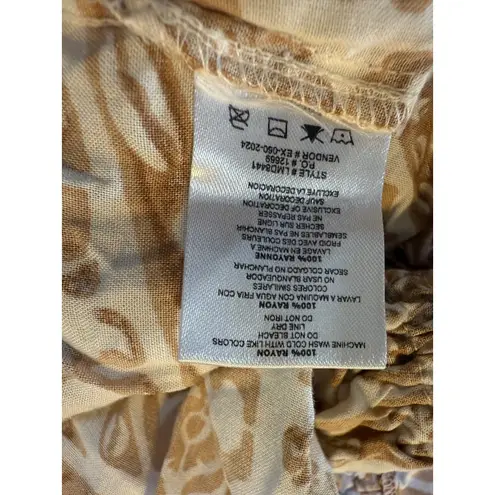 Salty Lemon M Dress Boho Strapless Tiered Midi whimsi flowy brown resortwear