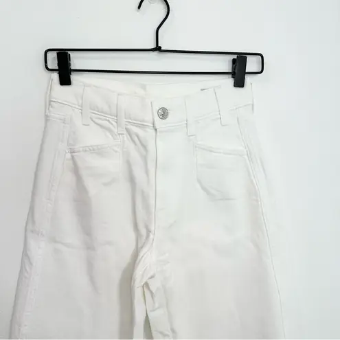 AYR The Beat Barrel Leg Ankle Crop Jean in Tofu White NEW size 23