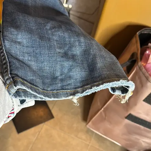 London Jean Low Rise Flare Wide Leg Medium Wash Blue Jeans Size 8