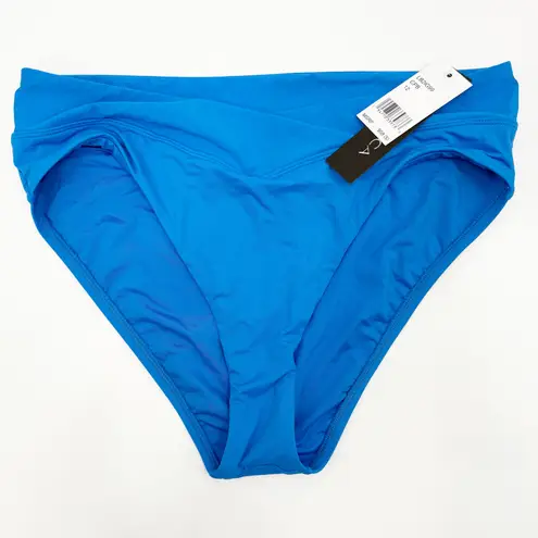 La Blanca Bikini Bottoms SZ 12 Island Goddess Crossover High Rise NWT Capri Blue