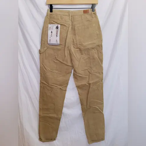 Simple Society NWT Tan Super High Rise Corduroy Rolled Cuff Carpenter Pants 5/27