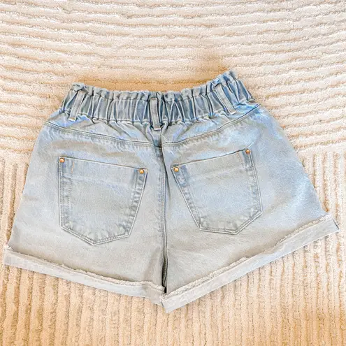 A loves A Dillard’s  Paperbag High Waisted Denim Shorts