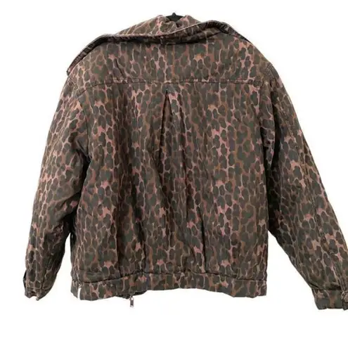 One Teaspoon  Puffa Jacket in Bronze Leopard‎ NWT Sz SM