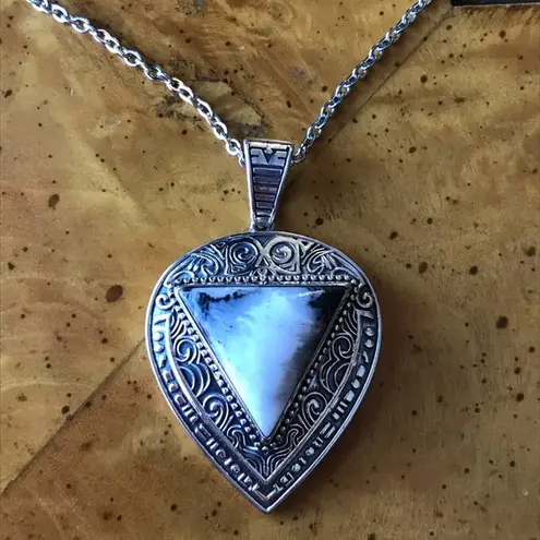 Natural White Buffalo Sterling Silver Arrow Pendant